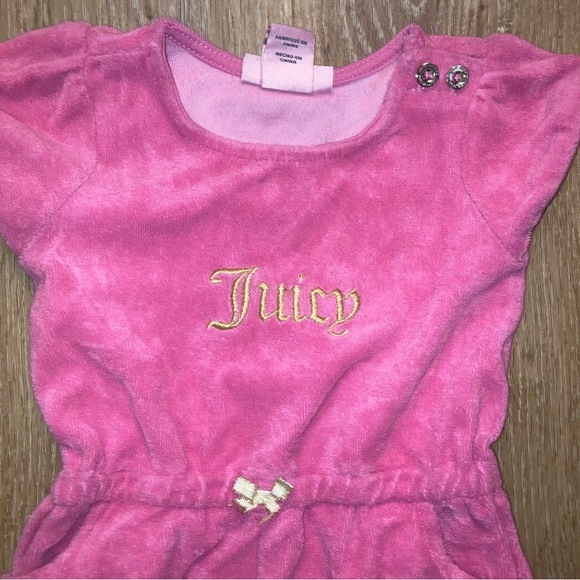Juicy Couture Baby Pink Romper Outfit | 12 Months | Y2K - Picture 4 of 6